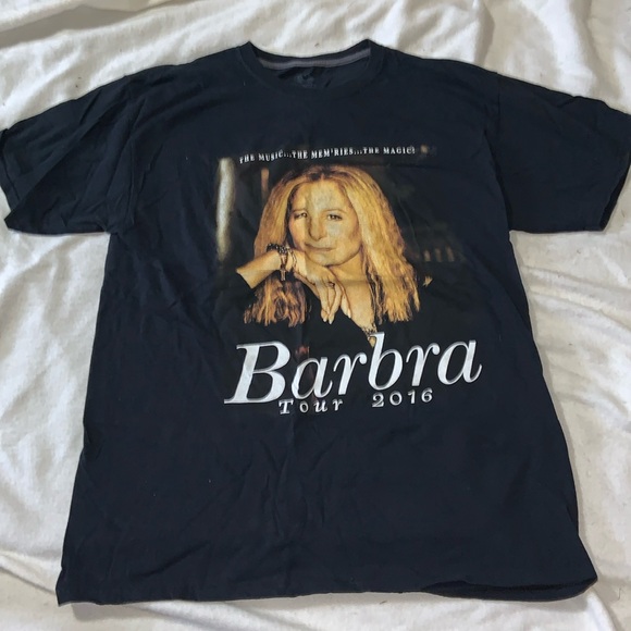 BARBRA STREISAND CONCERT T SHIRT 2016 Thanks for the mem’ries large black - Picture 1 of 8